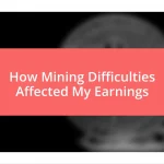 How Mining Difficulties Affected My Earnings